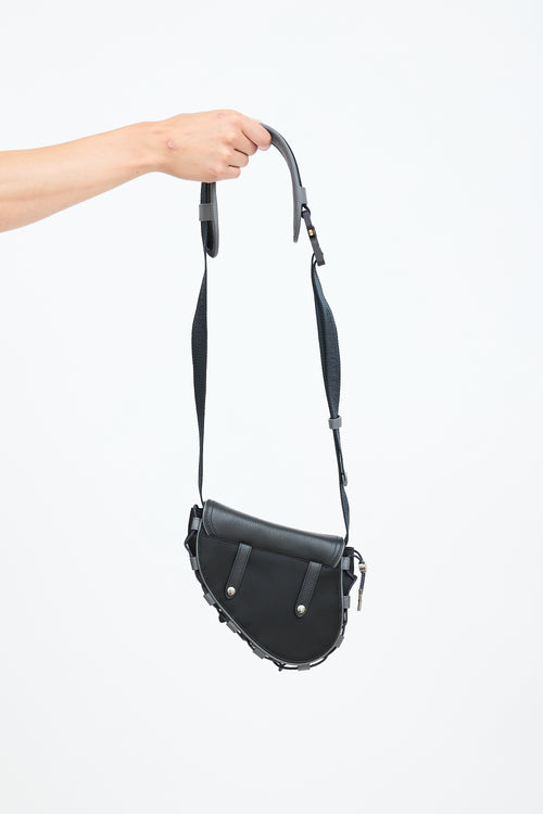 Dior X Sacai 2021 Black Technical Mini Saddle Bag