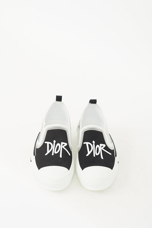 Dior X Shawn Stussy Black & White B23 Slip On Sneaker