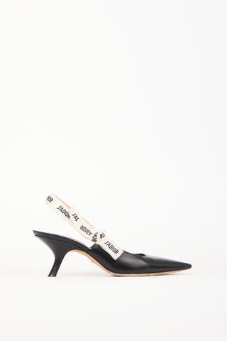 Dior Black Leather J'Adior Slingback Heel