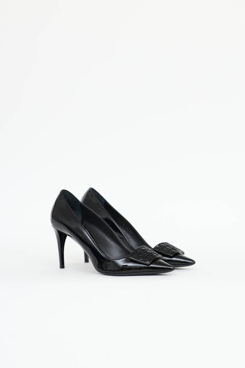 Dior Patent Cannage Plaque Pump