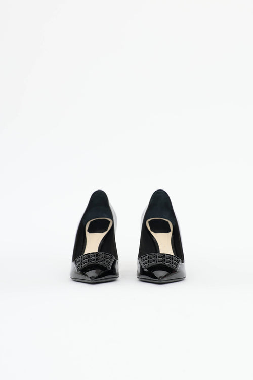 Dior Patent Cannage Plaque Pump