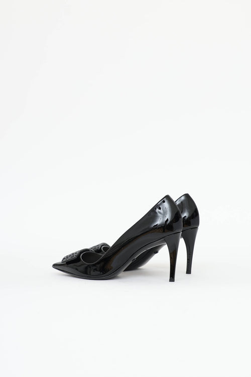 Dior Patent Cannage Plaque Pump