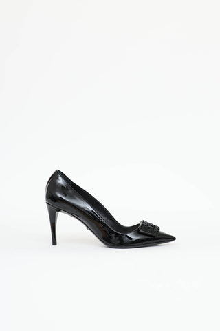 Dior Patent Cannage Plaque Pump