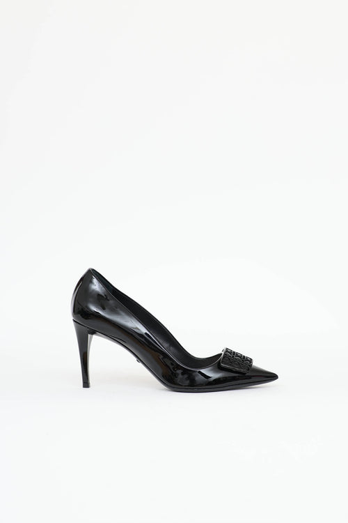 Dior Patent Cannage Plaque Pump