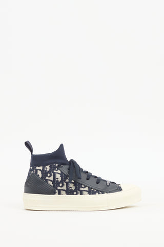 Dior Navy Leather & Textile Walk'n'Dior Sneaker