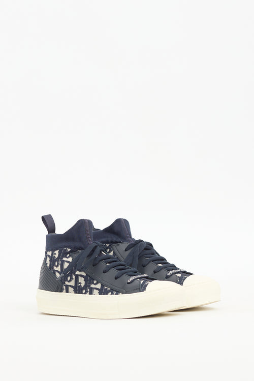 Dior Navy Leather & Textile Walk'n'Dior Sneaker