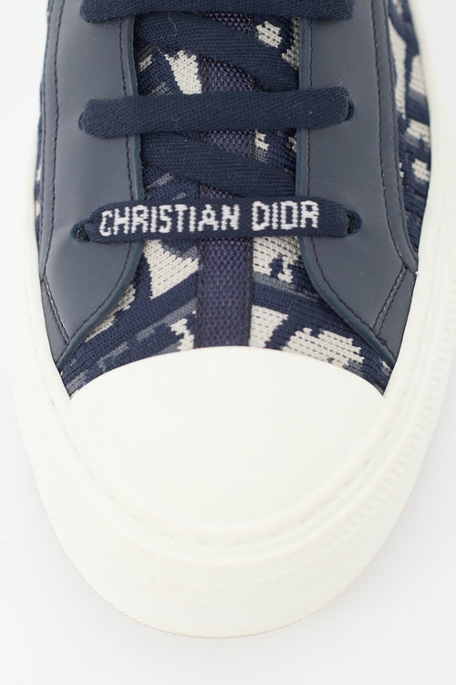 Dior Navy Leather & Textile Walk'n'Dior Sneaker