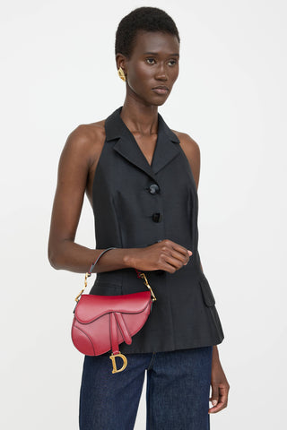 Dior Leather Mini Saddle Bag