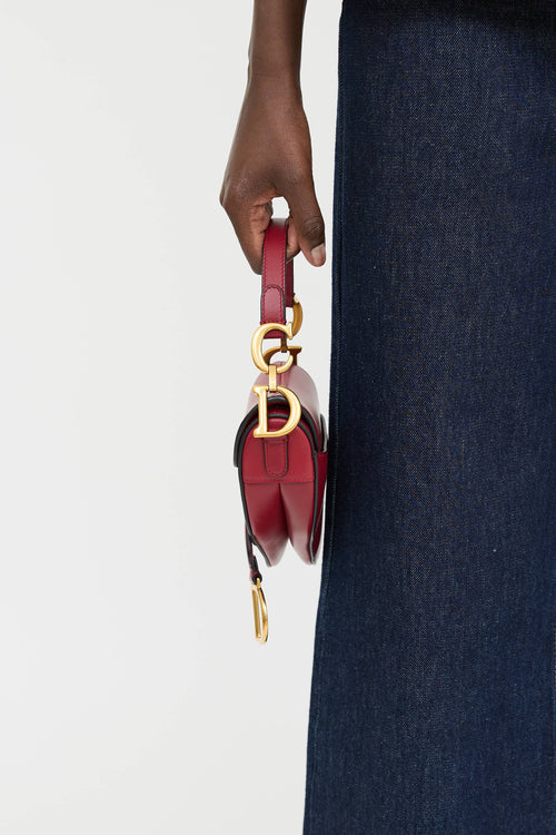 Dior Leather Mini Saddle Bag