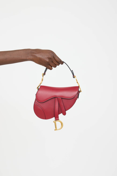 Dior Leather Mini Saddle Bag