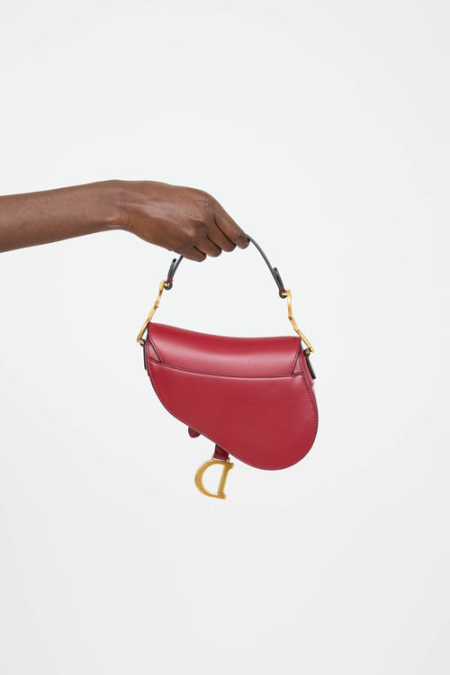Dior Leather Mini Saddle Bag
