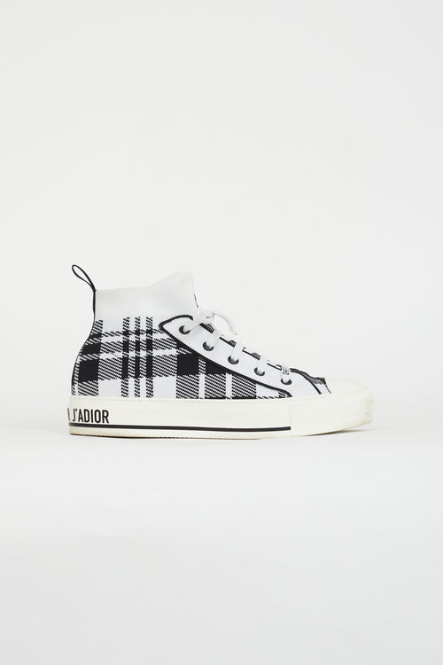 Dior Black & White Walk'n'Dior Check Sneaker