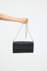 Dior Black Cannage LadyDior Wallet On Chain