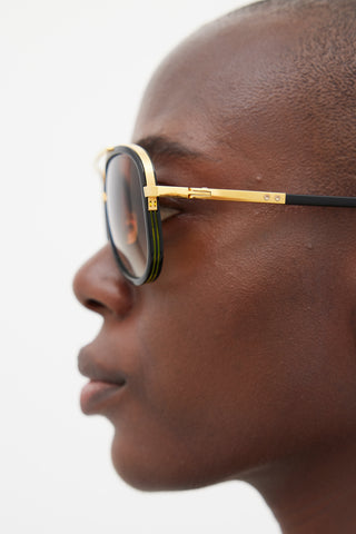 Dita Black & Gold Aviator DRX2013B Sunglasses