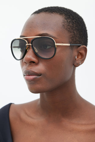 Dita Black & Gold Mach Two Sunglasses