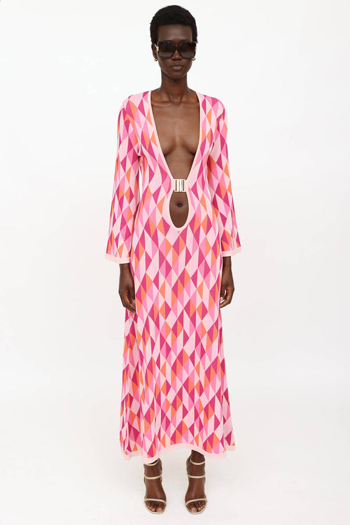 Dodo Bar Or Knit Plunge Maxi Dress