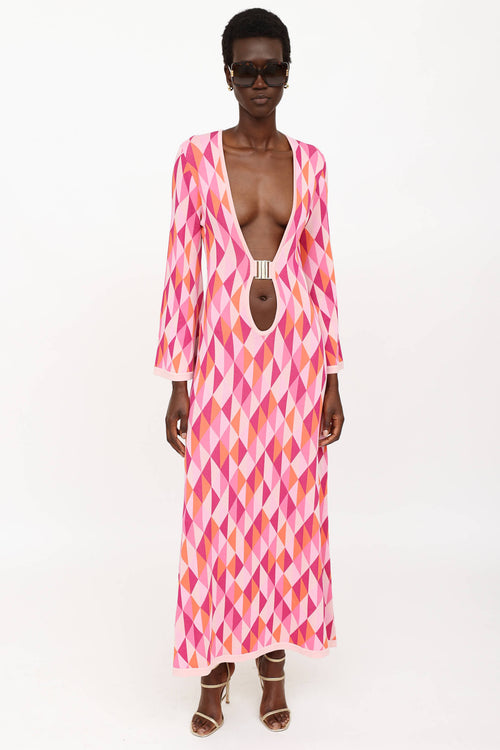 Dodo Bar Or Knit Plunge Maxi Dress