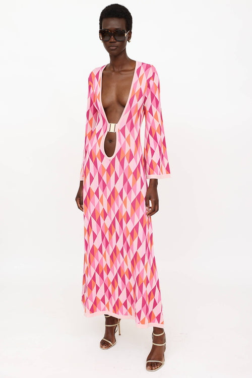 Dodo Bar Or Knit Plunge Maxi Dress
