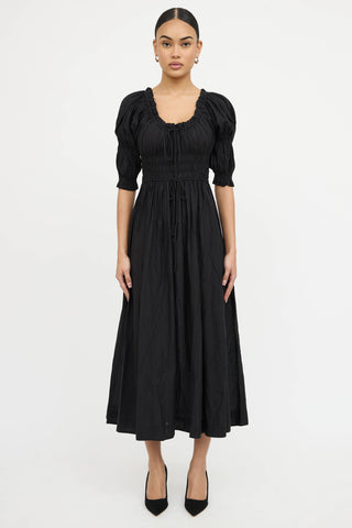 Dôen Smocked Pleated Dress