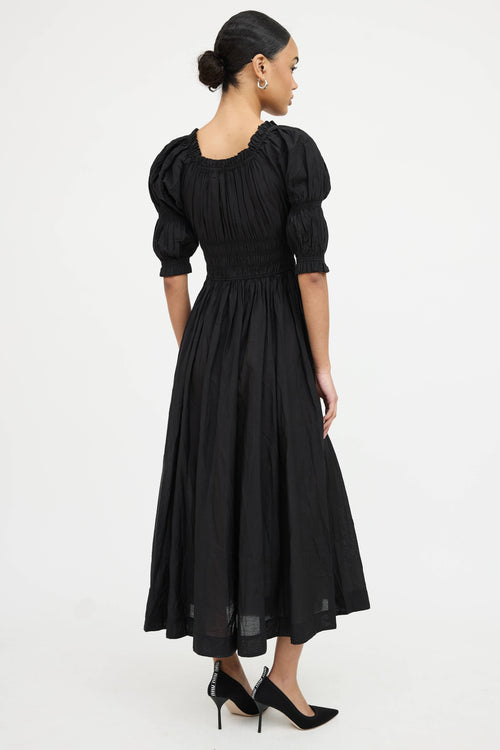 Dôen Smocked Pleated Dress