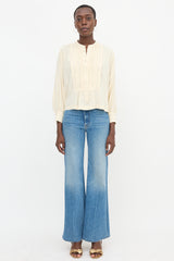 Dôen Silk Pintuck Blouse