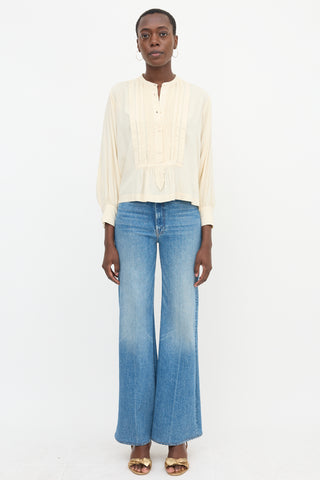 Dôen Silk Pintuck Blouse