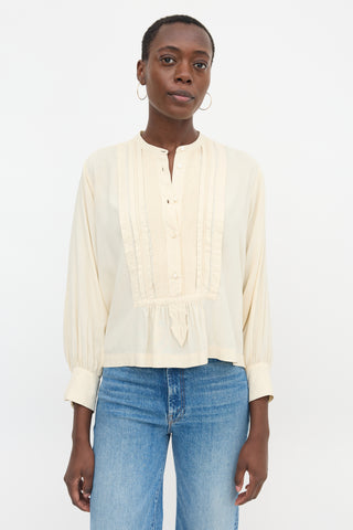 Dôen Silk Pintuck Blouse