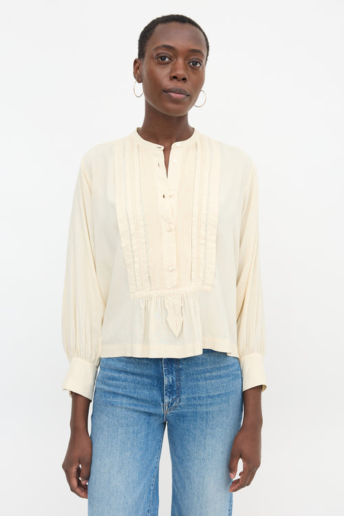 Dôen Silk Pintuck Blouse