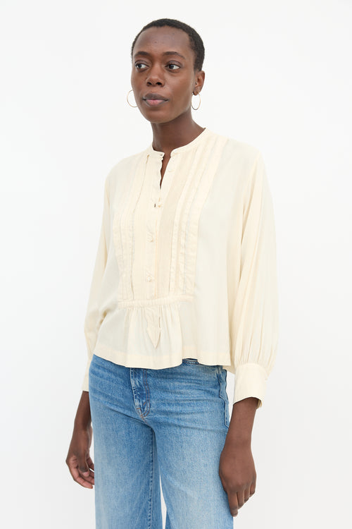 Dôen Silk Pintuck Blouse