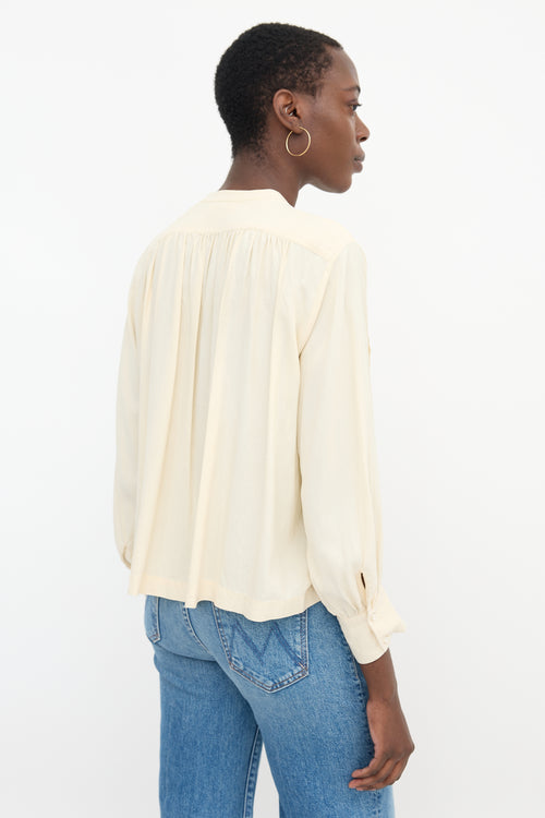 Dôen Silk Pintuck Blouse