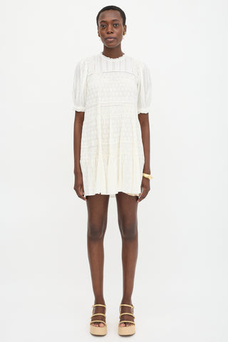 Dôen Floral Embroidered Tier Dress