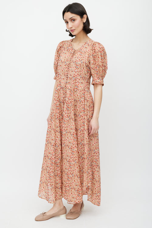 Dôen Pink & Multicolour Floral Laurel Dress