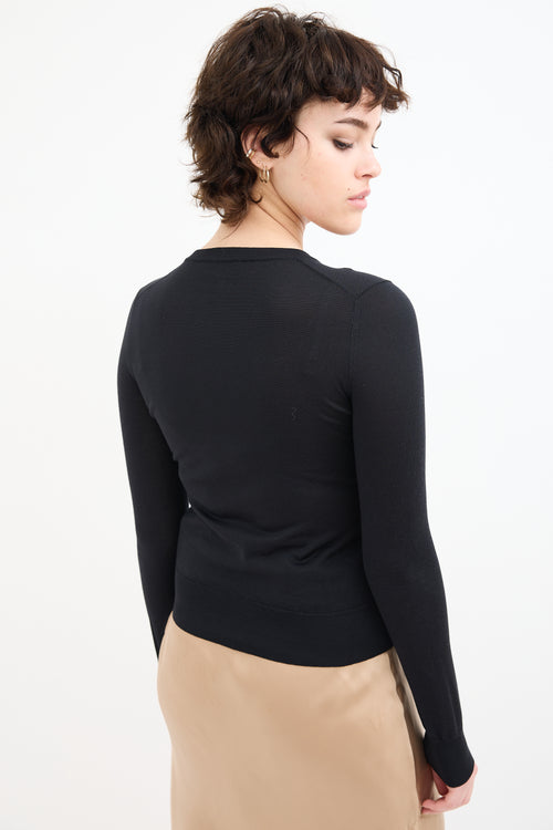 Dolce & Gabbana Black Silk Lace Cardigan