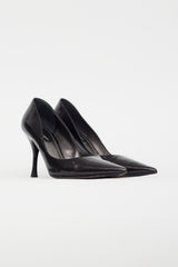 Dolce & Gabbana Black Patent Leather Glitter Pump