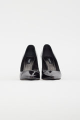 Dolce & Gabbana Black Patent Leather Glitter Pump