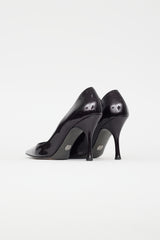 Dolce & Gabbana Black Patent Leather Glitter Pump