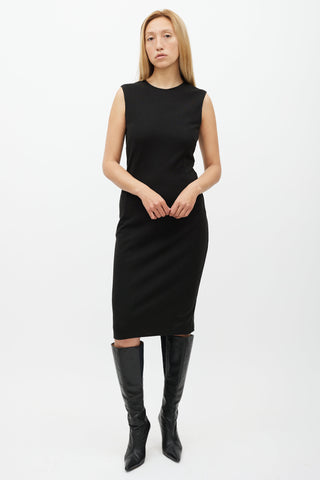 Dolce & Gabbana Black Knit Midi Dress