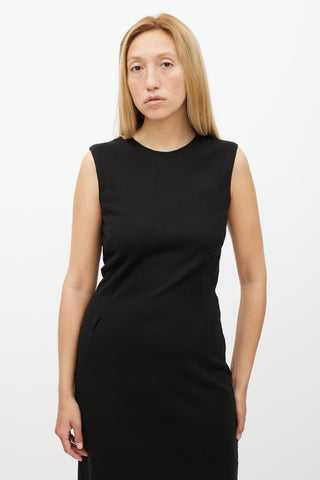 Dolce & Gabbana Black Knit Midi Dress