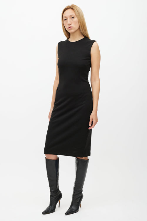 Dolce & Gabbana Black Knit Midi Dress