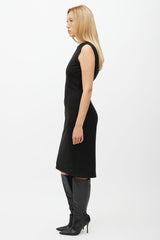 Dolce & Gabbana Black Knit Midi Dress