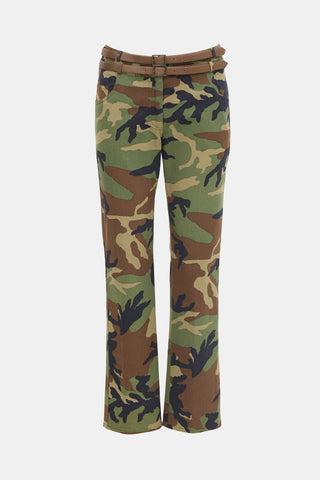 Dior SS 2001 Belted Camo Pant