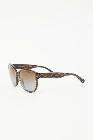 Dolce & Gabbana 4159 Monogram Round Sunglasses