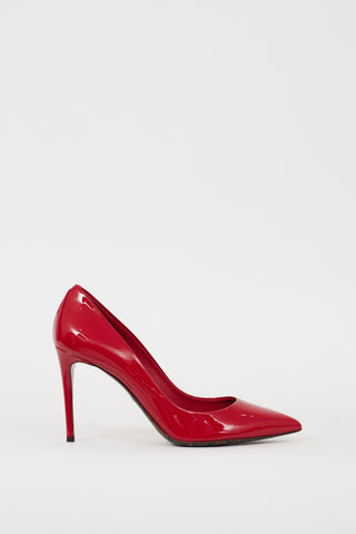 Dolce & Gabbana Red Patent Leather Pointed Toe Heel