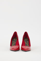 Dolce & Gabbana Red Patent Leather Pointed Toe Heel