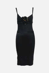 Dolce & Gabbana 2004 Tiered Silk Midi Dress