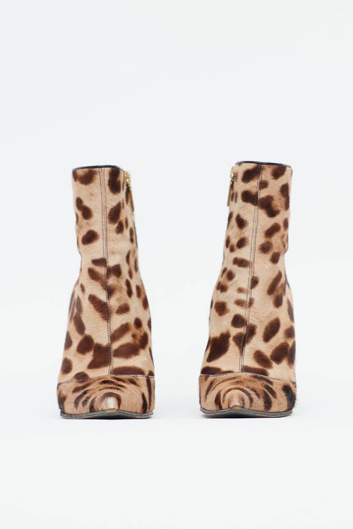 Dolce & Gabbana Textured Hair Printed Bootie