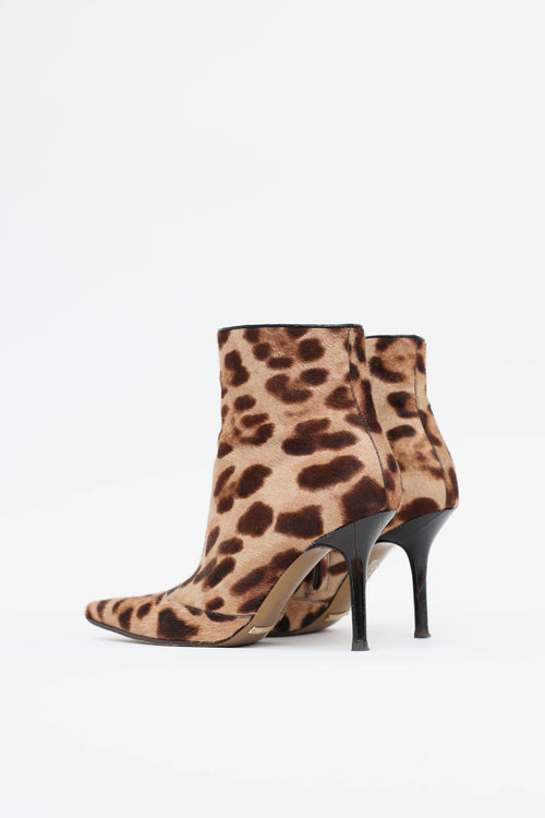 Dolce & Gabbana Textured Hair Printed Bootie