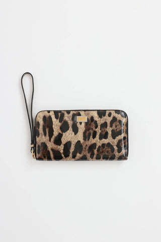 Dolce & Gabbana Patent Leather Patterned Clutch