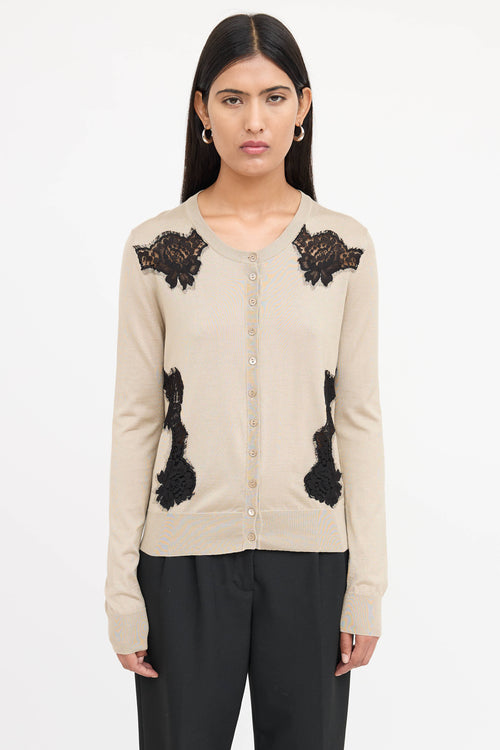 Dolce & Gabbana Silk Lace Cardigan