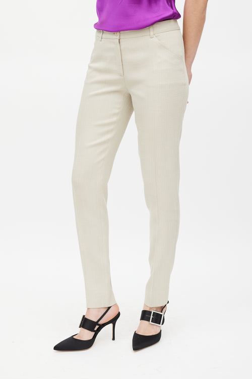 Dolce & Gabbana Beige Slim Leg Trouser